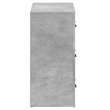 Sideboards 2 pcs Concrete Grey Engineered Wood