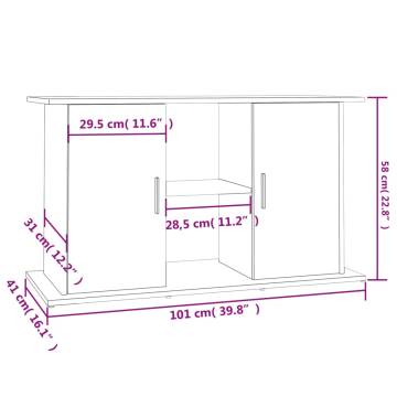 Aquarium Stand Black 101x41x58 cm Engineered Wood