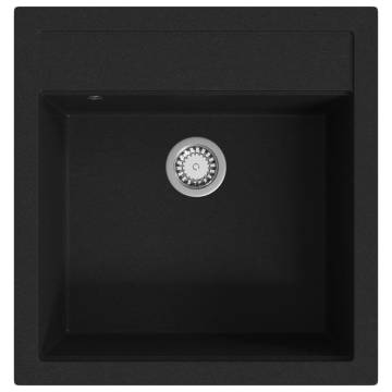 Granite Kitchen Sink Single Basin Black