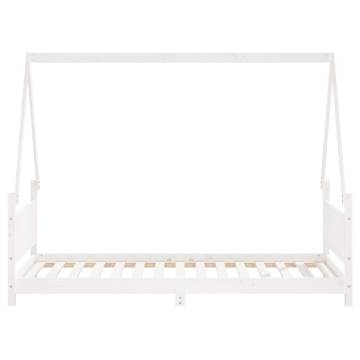 Kids Bed Frame White 90x190 cm Solid Wood Pine