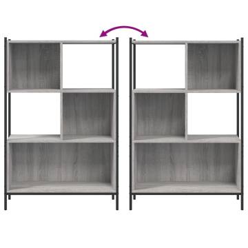 Bookcase Grey Sonoma 72x28x109 cm Engineered Wood