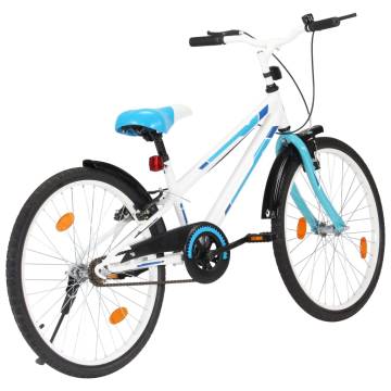 Kids Bike 24 inch Blue and White