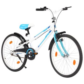 Kids Bike 24 inch Blue and White