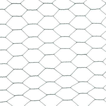 Chicken Wire Fence Steel with PVC Coating 25x1.2 m Green