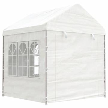 Gazebo with Roof White 11.15x2.28x2.69 m Polyethylene