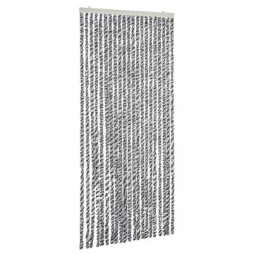 Fly Curtain Grey and Black and White 56x200 cm Chenille