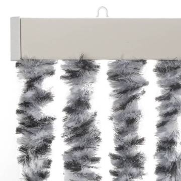 Fly Curtain Grey and Black and White 56x200 cm Chenille