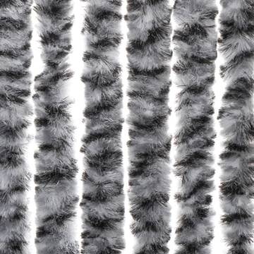 Fly Curtain Grey and Black and White 56x200 cm Chenille