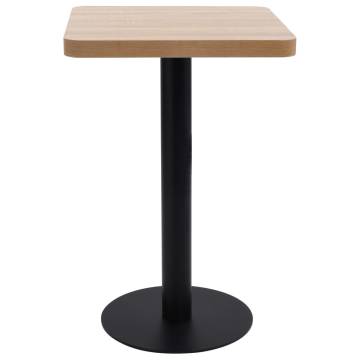 Bistro Table Light Brown 50x50 cm MDF