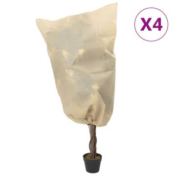 Plant Fleece Covers with Drawstring 4 pcs 70 g/m² 0.8x1 m