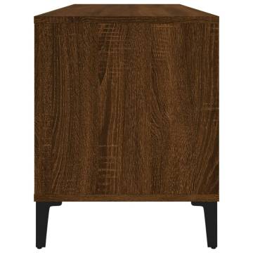 Record Cabinet Brown Oak 100x38x48 cm Engineered Wood