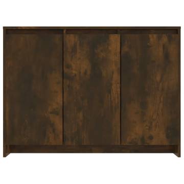 Sideboard Smoked Oak 102x33x75 cm Engineered Wood