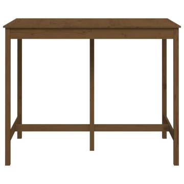 Bar Table Honey Brown 140x80x110 cm Solid Wood Pine