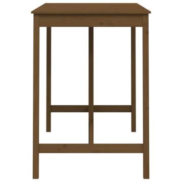 Bar Table Honey Brown 140x80x110 cm Solid Wood Pine