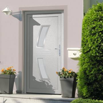 Front Door White 108x208 cm PVC