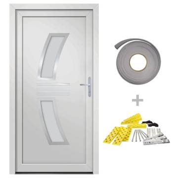 Front Door White 108x208 cm PVC