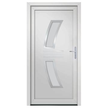 Front Door White 108x208 cm PVC