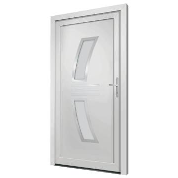 Front Door White 108x208 cm PVC