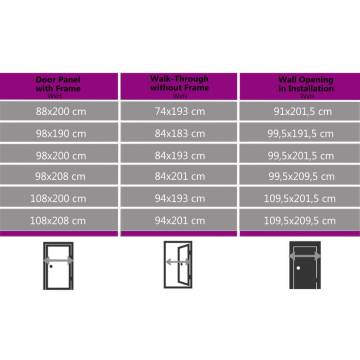 Front Door White 108x208 cm PVC