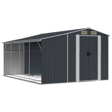 Garden Shed Anthracite 277x365.5x179 cm Galvanised Steel