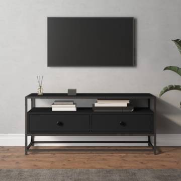 TV Cabinet Black 100x35x45 cm Engineered Wood