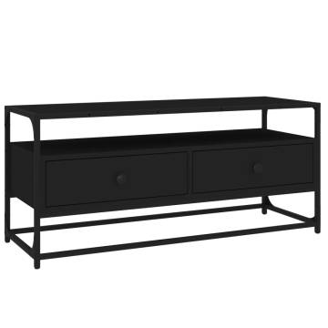 TV Cabinet Black 100x35x45 cm Engineered Wood