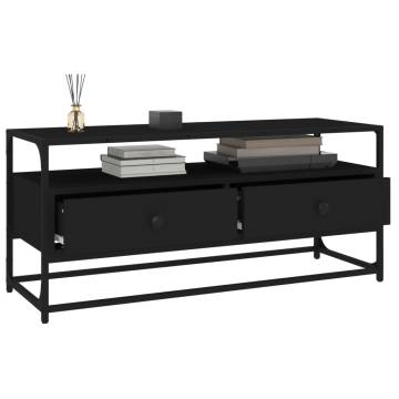 TV Cabinet Black 100x35x45 cm Engineered Wood