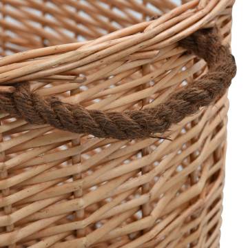 Firewood Basket with Carrying Handles 78x54x34 cm Natural Willow