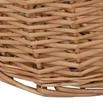 Firewood Basket with Carrying Handles 78x54x34 cm Natural Willow