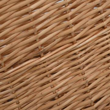 Firewood Basket with Carrying Handles 78x54x34 cm Natural Willow