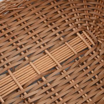 Firewood Basket with Carrying Handles 78x54x34 cm Natural Willow