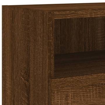 TV Wall Cabinets 2 pcs Brown Oak 100x30x30 cm Engineered Wood