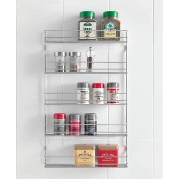 Metaltex 5-tier Wall Spice Rack Pepito Silver