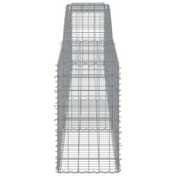 Arched Gabion Baskets 10 pcs 400x50x80/100 cm Galvanised Iron