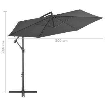 Cantilever Umbrella with Aluminium Pole 300 cm Anthracite