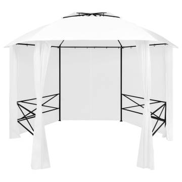 Garden Marquee with Curtains 360x312x265 cm White 180 g/m²