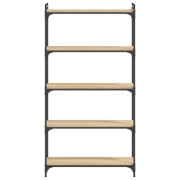 Bookcase 5-Tier Sonoma Oak 80x30x154 cm Engineered Wood