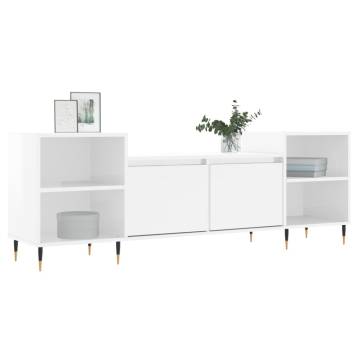 TV Cabinet High Gloss White 160x35x55 cm Engineered Wood