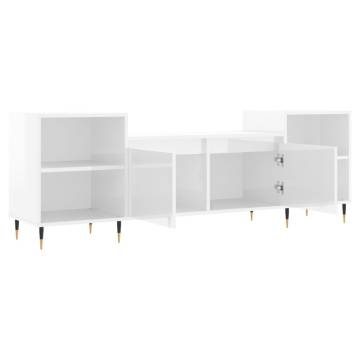 TV Cabinet High Gloss White 160x35x55 cm Engineered Wood