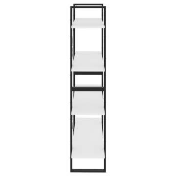 4-Tier Book Cabinet White 100x30x140 cm Engineered Wood