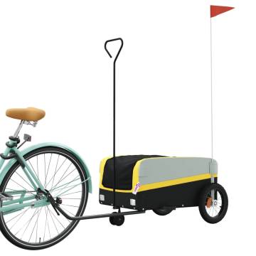 Bike Trailer Black and Yellow 30 kg Iron