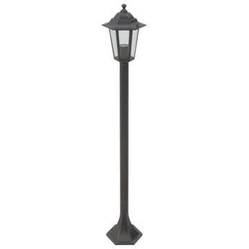 Garden Post Lights 6 pcs E27 110 cm Aluminium Bronze