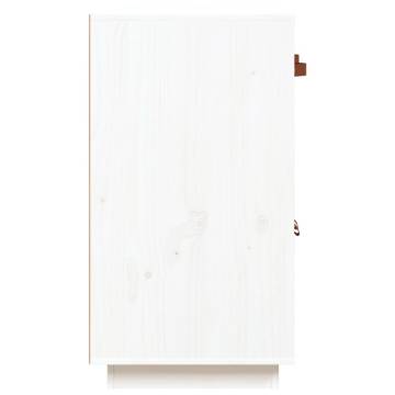 Sideboard White 98.5x40x75 cm Solid Wood Pine