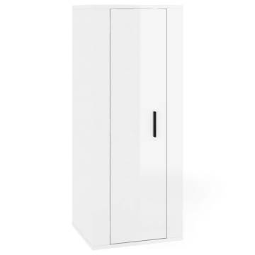 Wall Mounted TV Cabinet High Gloss White 40x34,5x100 cm