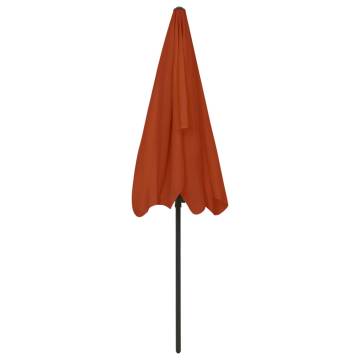 Beach Umbrella Terracotta 200x125 cm