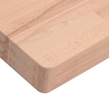 Table Top 50x50x4 cm Square Solid Wood Beech