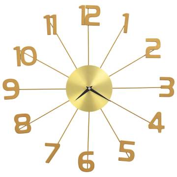 Wall Clock Metal 50 cm Golden