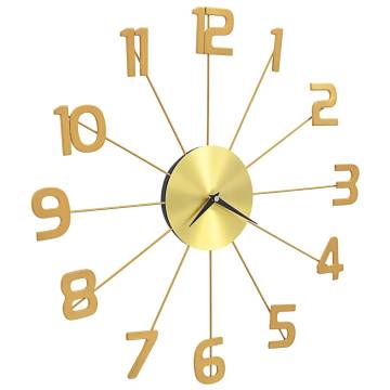 Wall Clock Metal 50 cm Golden