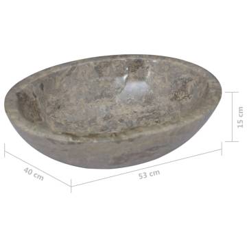 Sink Grey 53x40x15 cm Marble