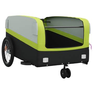 Bike Trailer Black and Green 45 kg Iron